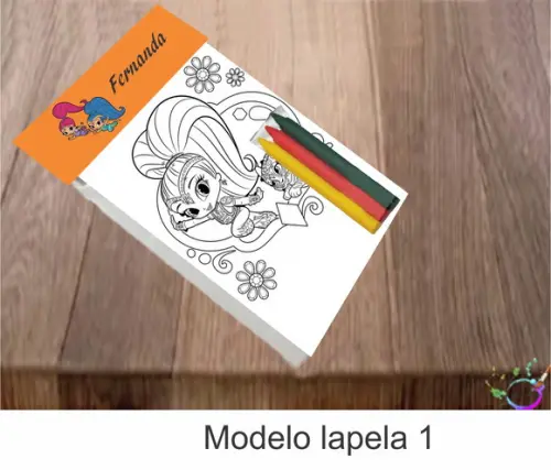 Desenhos de Colorir-(3 Giz de Cera)shimmer Shine