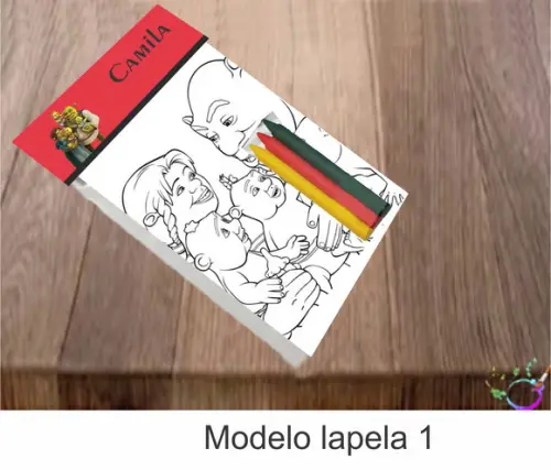 Desenhos de Colorir-(3 Giz de Cera)shrek