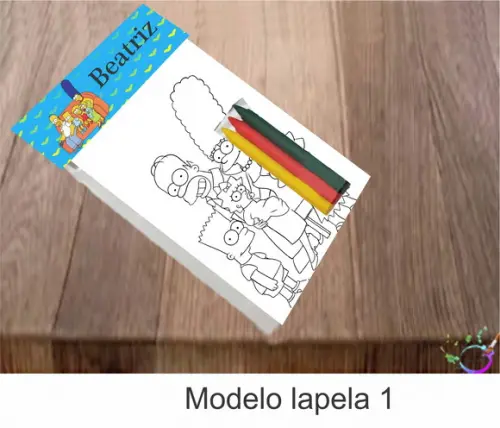 Desenhos de Colorir-(3 Giz de Cera)simpson