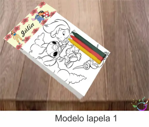 Desenhos de Colorir-(3 Giz de Cera)stitch e Lilo