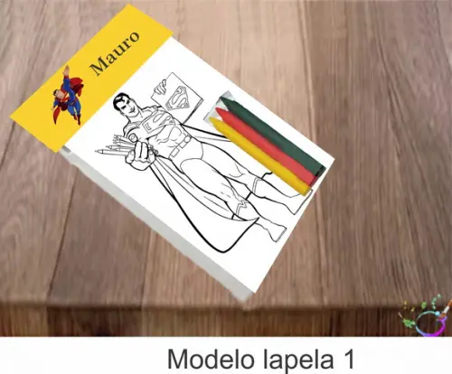 Desenhos de Colorir-(3 Giz de Cera)super Homem