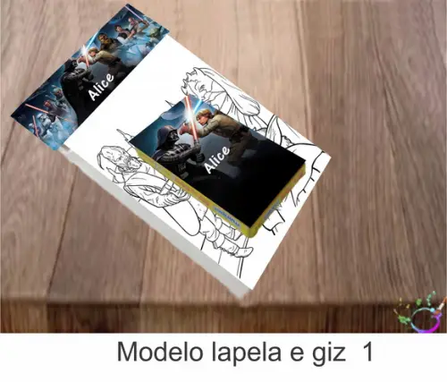 Desenhos de Colorir(caixa com Giz de Cera)