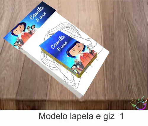 Desenhos de Colorir(caixa com Giz de Cera)