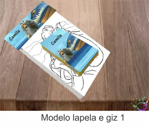 Desenhos de Colorir(caixa com Giz de Cera)