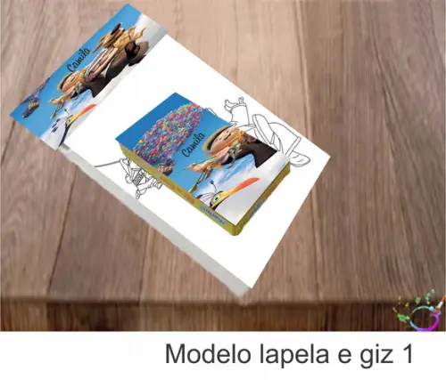 Desenhos de Colorir(caixa com Giz de Cera)