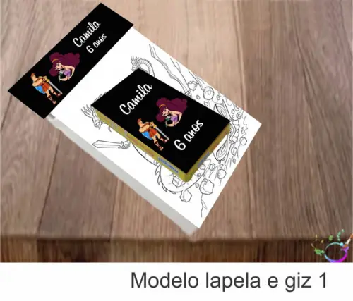 Desenhos de Colorir(caixa com Giz de Cera)