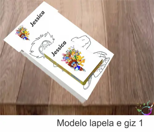 Desenhos de Colorir(caixa com Giz de Cera)