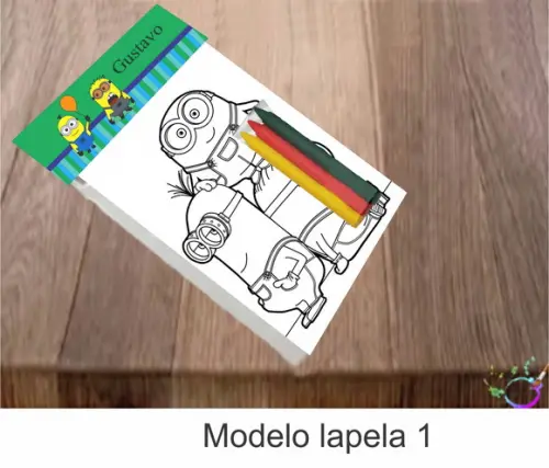 Desenhos de Colorir(caixa com Giz de Cera)- Minions