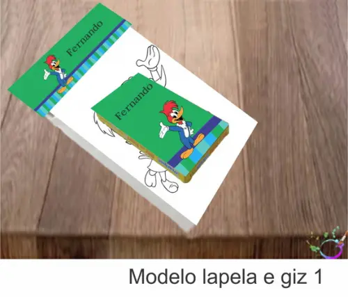 Desenhos de Colorir(caixa com Giz de Cera)- Pica Pau