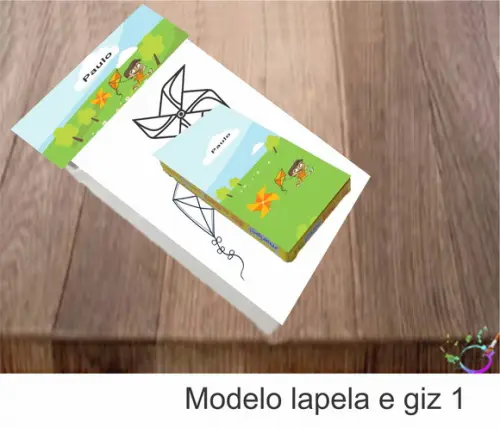 Desenhos de Colorir(caixa com Giz de Cera)- Pipa e Catavento