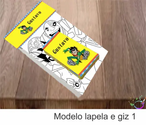 Desenhos de Colorir(caixa com Giz de Cera)- Robin