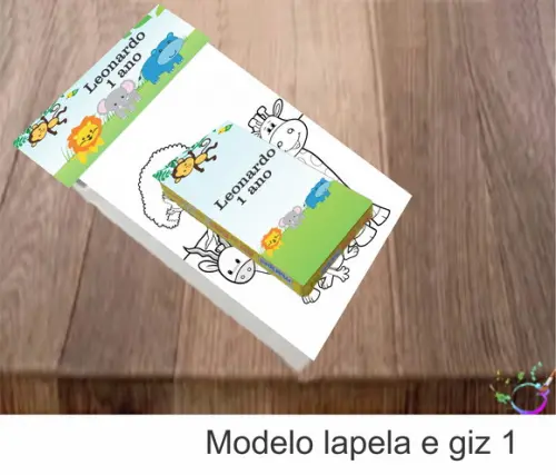 Desenhos de Colorir(caixa com Giz de Cera)- Safari