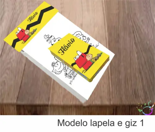 Desenhos de Colorir(caixa com Giz de Cera)- Snoopy
