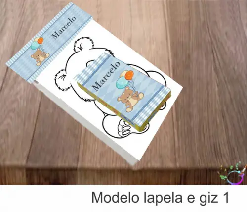 Desenhos de Colorir(caixa com Giz de Cera)- Ursinho
