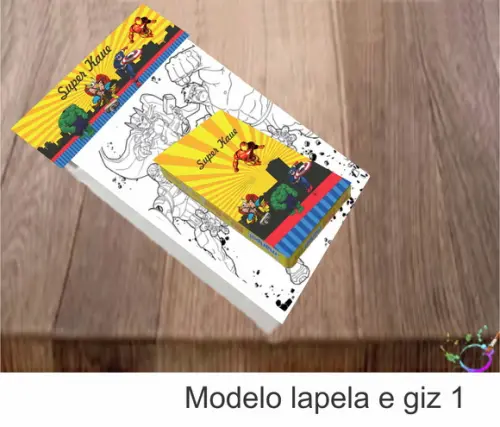 Desenhos de Colorir(caixa com Giz de Cera)- Vingadores