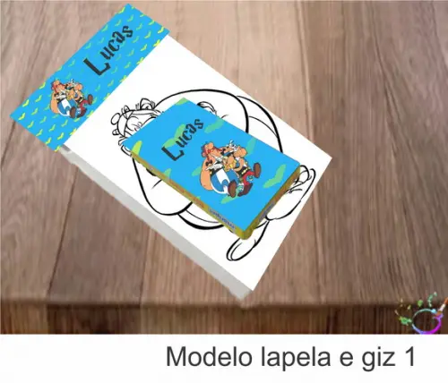 Desenhos de Colorir(caixa com Giz de Cera)-asterix