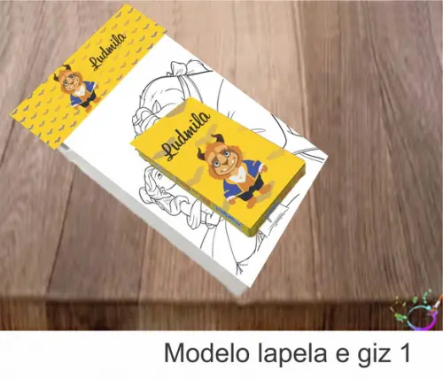 Desenhos de Colorir(caixa com Giz de Cera)-bela e a Fera