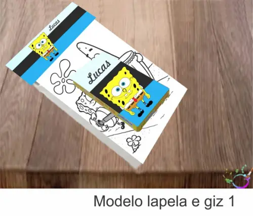 Desenhos de Colorir(caixa com Giz de Cera)-bob Esponja