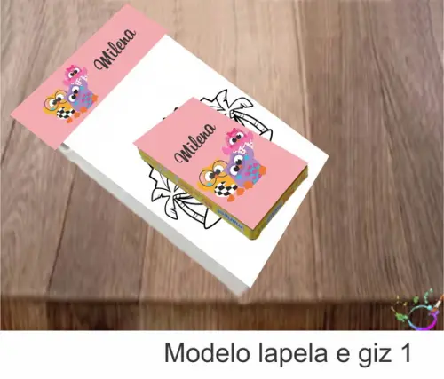 Desenhos de Colorir(caixa com Giz de Cera)-bubu e as Corujas