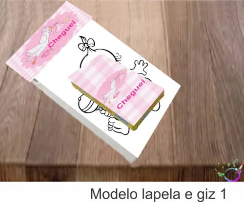 Desenhos de Colorir(caixa com Giz de Cera)-chá de Bebê