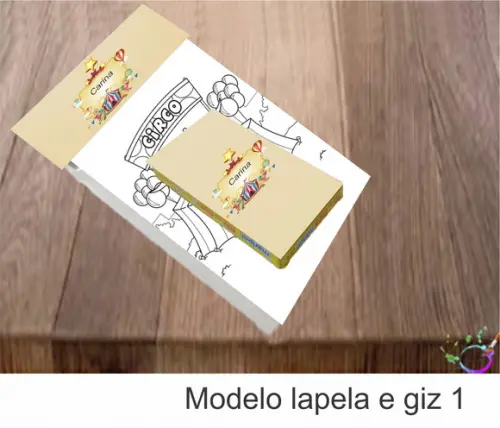 Desenhos de Colorir(caixa com Giz de Cera)-circo