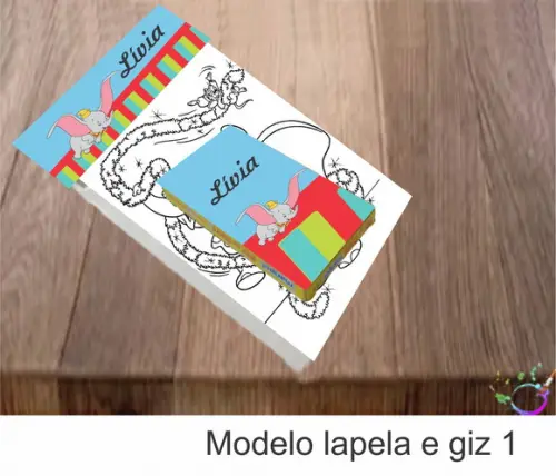 Desenhos de Colorir(caixa com Giz de Cera)-dumbo