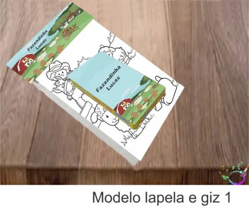 Desenhos de Colorir(caixa com Giz de Cera)-fazendinha