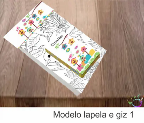 Desenhos de Colorir(caixa com Giz de Cera)-jardim Encantado
