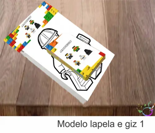 Desenhos de Colorir(caixa com Giz de Cera)-lego