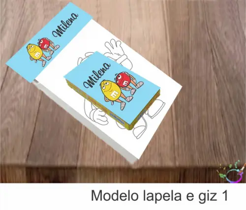 Desenhos de Colorir(caixa com Giz de Cera)-m&m