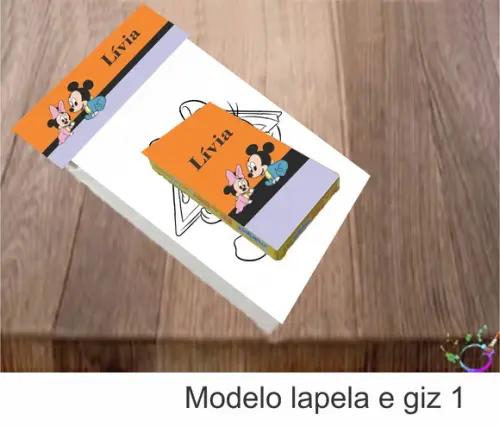 Desenhos de Colorir(caixa com Giz de Cera)-mickey Baby