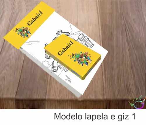 Desenhos de Colorir(caixa com Giz de Cera)-minecraft
