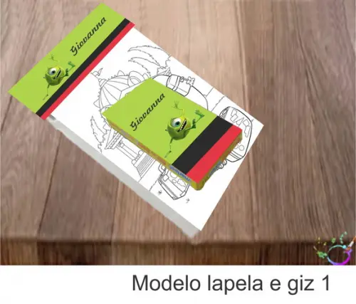 Desenhos de Colorir(caixa com Giz de Cera)-mike Wazowski