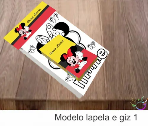 Desenhos de Colorir(caixa com Giz de Cera)-minnie
