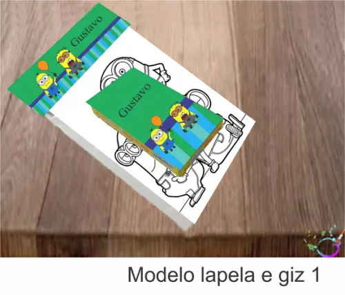 Desenhos de Colorir(caixa com Giz de Cera)-minions