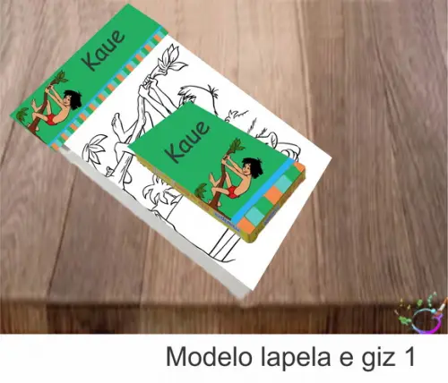 Desenhos de Colorir(caixa com Giz de Cera)-mogli