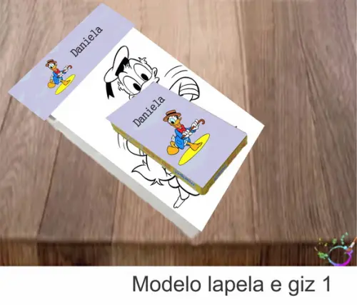 Desenhos de Colorir(caixa com Giz de Cera)-pato Donald
