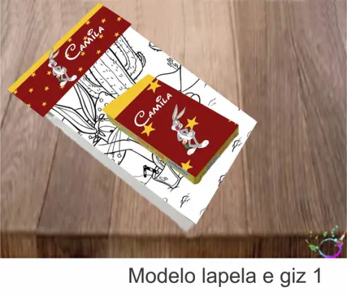 Desenhos de Colorir(caixa com Giz de Cera)-pernalonga