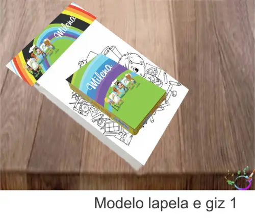 Desenhos de Colorir(caixa com Giz de Cera)-pintando o 7