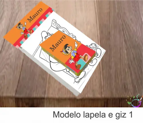 Desenhos de Colorir(caixa com Giz de Cera)-pinóquio