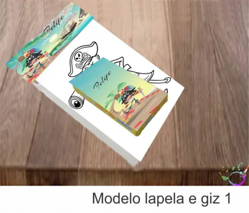 Desenhos de Colorir(caixa com Giz de Cera)-pirata