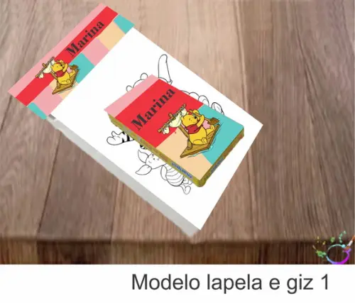 Desenhos de Colorir(caixa com Giz de Cera)-pooh