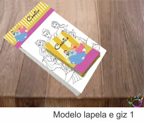 Desenhos de Colorir(caixa com Giz de Cera)-princesas