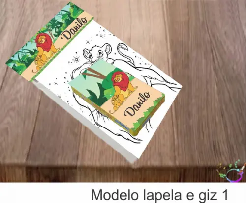 Desenhos de Colorir(caixa com Giz de Cera)-rei Leão