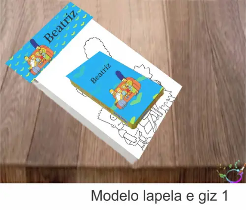 Desenhos de Colorir(caixa com Giz de Cera)-simpson