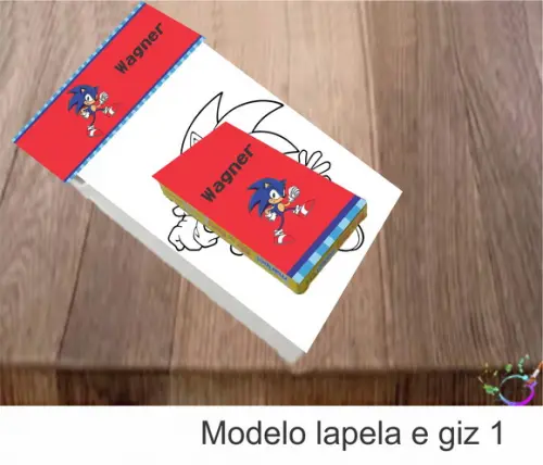 Desenhos de Colorir(caixa com Giz de Cera)-sonic