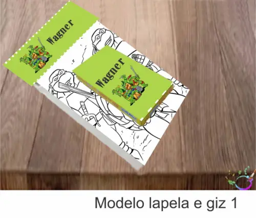 Desenhos de Colorir(caixa com Giz de Cera)-tartaruga Ninja