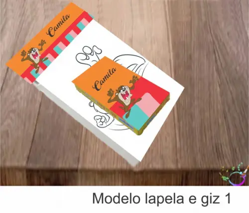 Desenhos de Colorir(caixa com Giz de Cera)-taz Mania