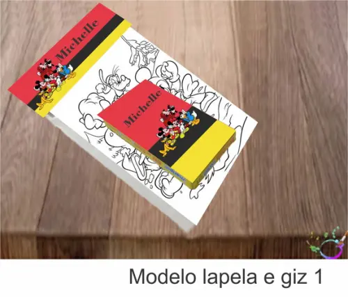 Desenhos de Colorir(caixa com Giz de Cera)-turma do Mickey