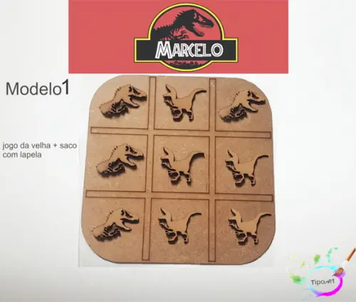 Dinosjogo da Velha-cortado a Laser,sem Pintura-saco e Lapela
